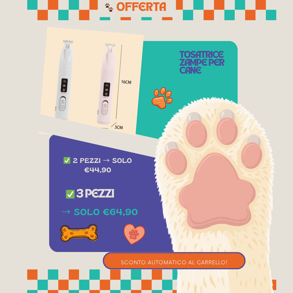 Tosatrice Zampe per cane